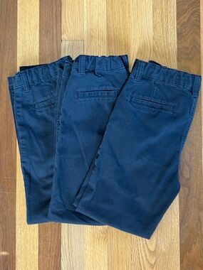 3 Pairs Chaps Boys Black Uniform Chino Pants 10